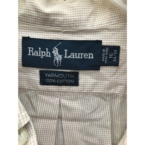 Ralph Lauren Men’s Buttondown shirt Large Size 34/35 - Picture 3 of 4